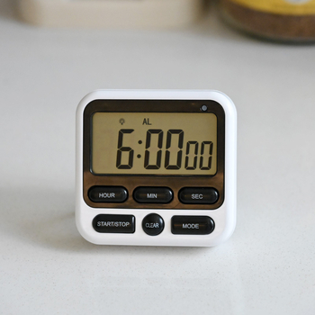 Χρονόμετρο κουζίνας με συναγερμό, ψηφιακή οθόνη LCD, ηλεκτρονικός μηχανισμός, τετράγωνος ABS περίβλημα, τροφοδοσία με μπαταρίες