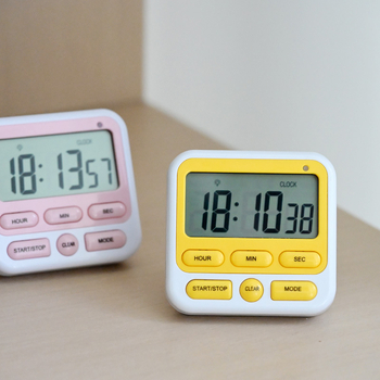 Χρονόμετρο κουζίνας με συναγερμό, ψηφιακή οθόνη LCD, ηλεκτρονικός μηχανισμός, τετράγωνος ABS περίβλημα, τροφοδοσία με μπαταρίες