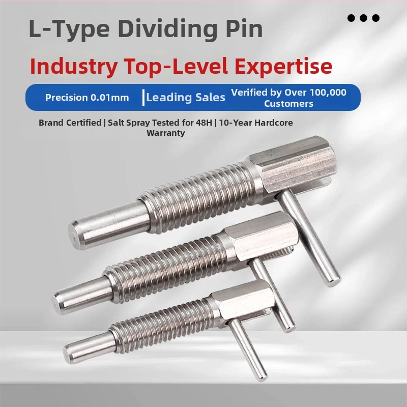 L-σχήματος knob plunger indexing pin, πρότυπο LBLT/LBLTS, γυαλισμένη επιφάνεια, Precision aiming