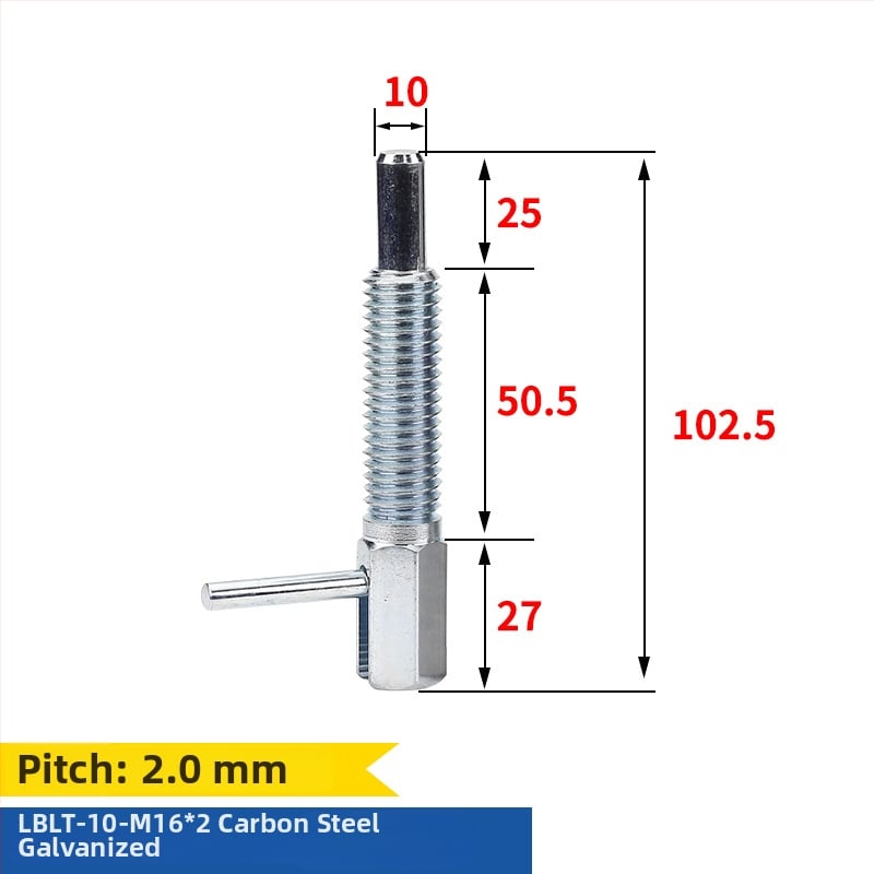 L-σχήματος knob plunger indexing pin, πρότυπο LBLT/LBLTS, γυαλισμένη επιφάνεια, Precision aiming
