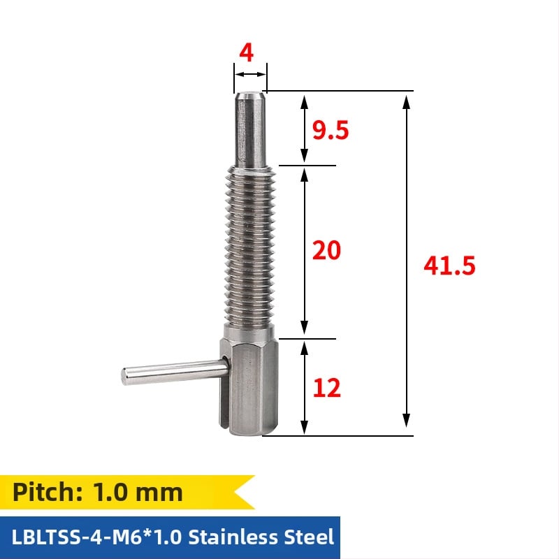 L-σχήματος knob plunger indexing pin, πρότυπο LBLT/LBLTS, γυαλισμένη επιφάνεια, Precision aiming
