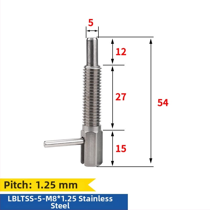 L-σχήματος knob plunger indexing pin, πρότυπο LBLT/LBLTS, γυαλισμένη επιφάνεια, Precision aiming