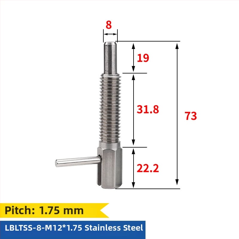 L-σχήματος knob plunger indexing pin, πρότυπο LBLT/LBLTS, γυαλισμένη επιφάνεια, Precision aiming