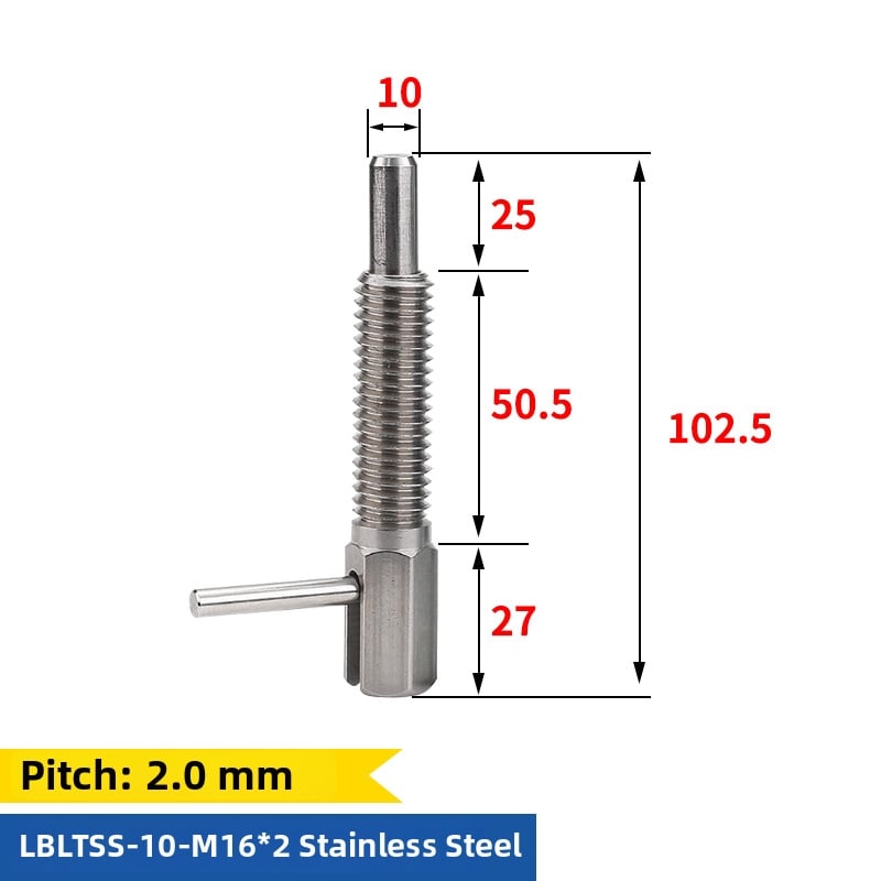 L-σχήματος knob plunger indexing pin, πρότυπο LBLT/LBLTS, γυαλισμένη επιφάνεια, Precision aiming