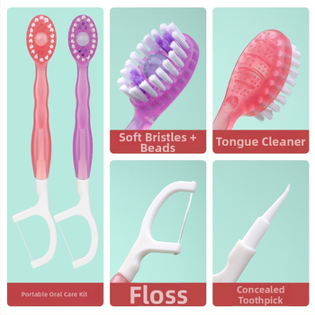 Еднократна мини четка за зъби с пукащи топчета, многофункционална зъбна нишка, освежаващ дъх, чиста уста, подходяща за пътуване (Материал: пластмаса (PU); Срок на годност: 360 дни; Опаковка: 100 бр.; 10 пръчки в опаковка; Печат на лого и персонализация нал