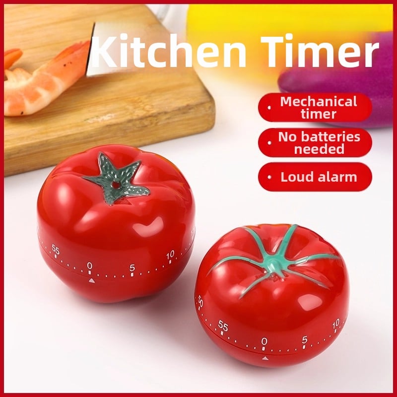 Χρονόμετρο σε σχήμα ντομάτας – στρογγυνό ρολόι με αριθμητική οθόνη, μοντέρνο μινιμαλιστικό στυλ, κουζίνας χρονόμετρο