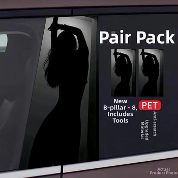 Autocolant pentru stâlpul B al mașinii, design cartoon, adeziv, personalizabil