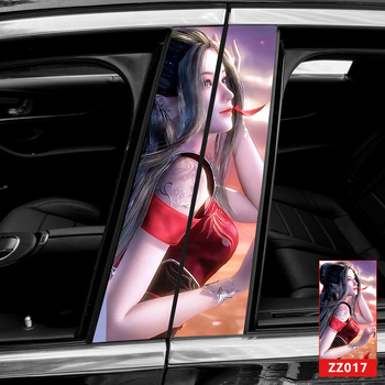 Autocolant pentru stâlpul B al mașinii, design cartoon, adeziv, personalizabil