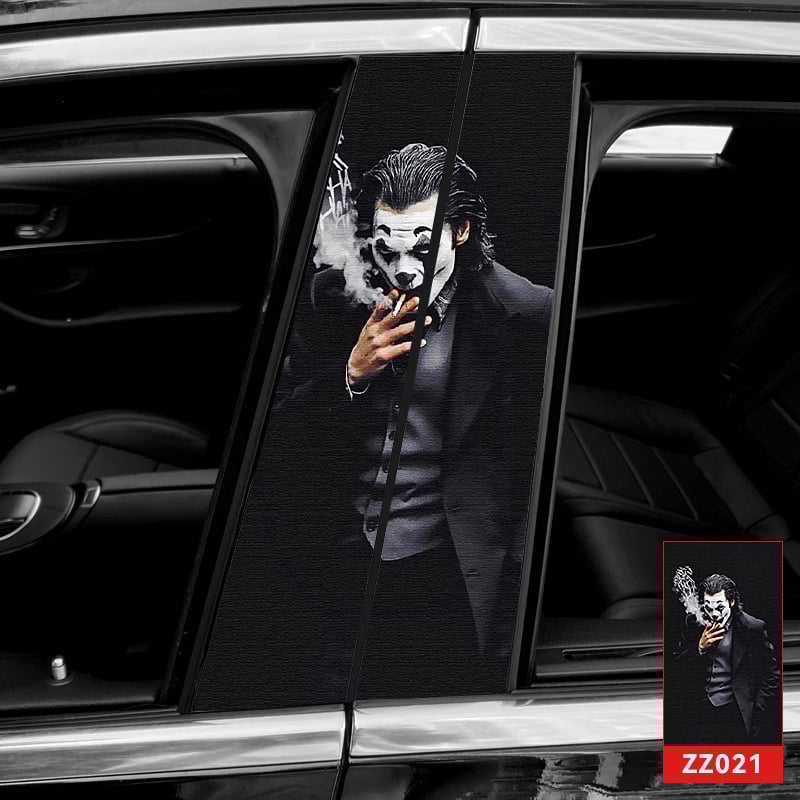 Autocolant pentru stâlpul B al mașinii, design cartoon, adeziv, personalizabil