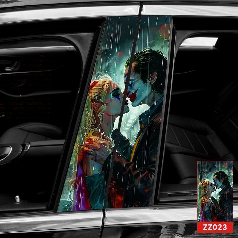 Autocolant pentru stâlpul B al mașinii, design cartoon, adeziv, personalizabil