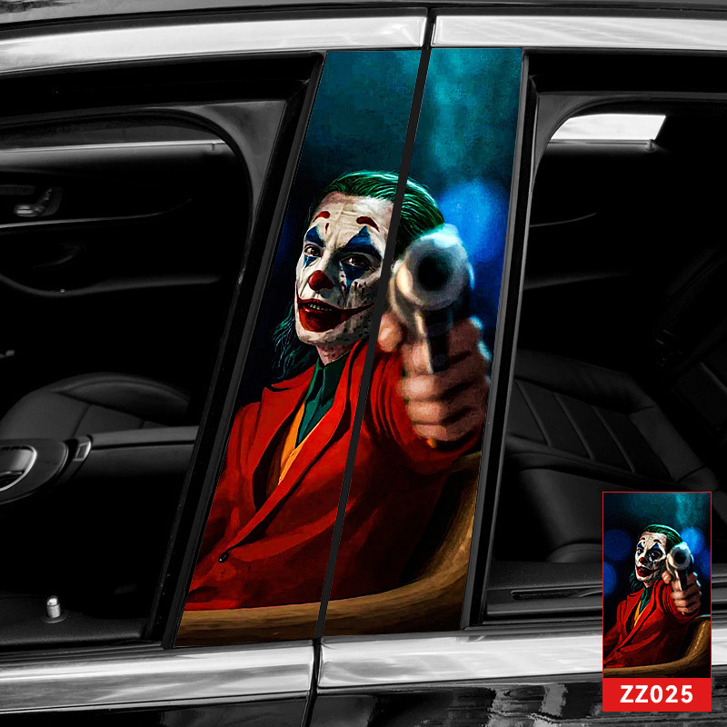 Autocolant pentru stâlpul B al mașinii, design cartoon, adeziv, personalizabil