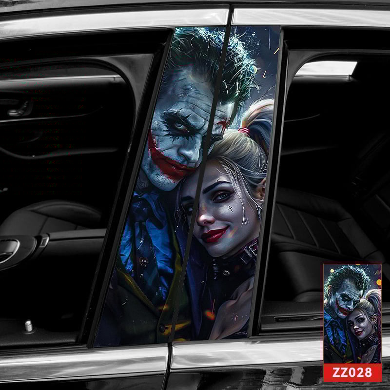 Autocolant pentru stâlpul B al mașinii, design cartoon, adeziv, personalizabil