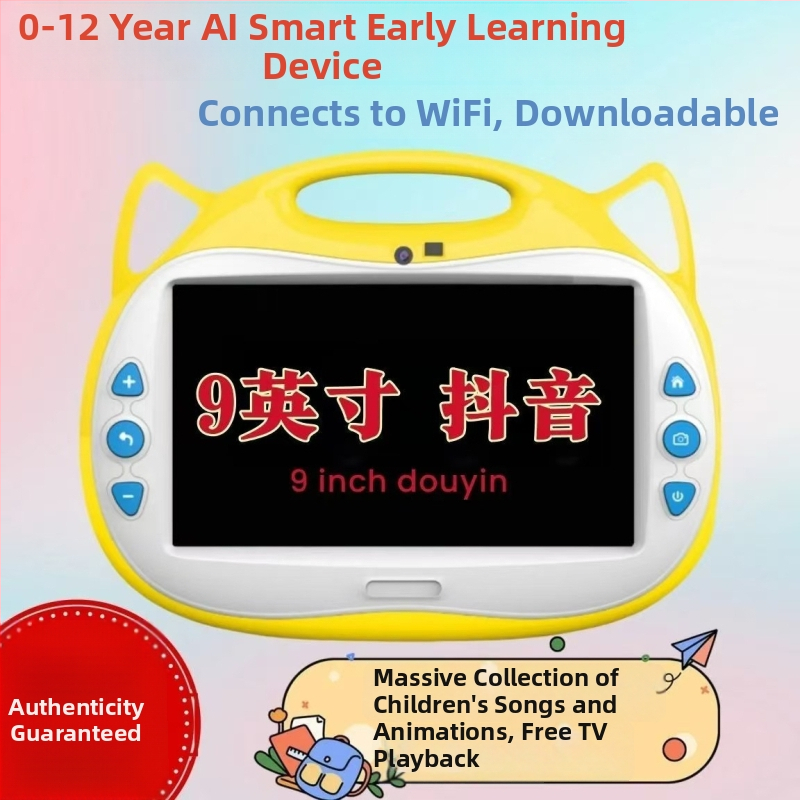 Gyermekek számára készült korai nevelési tablet videó történetekkel, érintőképernyővel és letölthető tartalommal — 8GB+ memória, újratölthető Li-ion akkumulátor, Wi‑Fi, MP3 lejátszás, 4–6 éveseknek