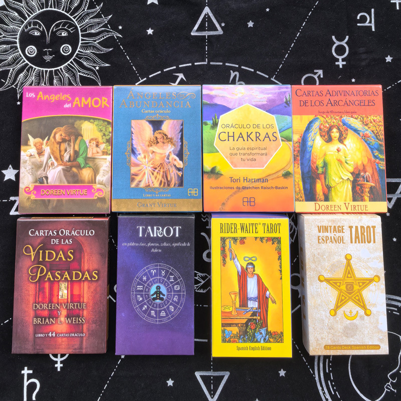 Tarot karte – španjolsko izdanje, karte za društvenu igru, papir, kutija, uzrast 15–60 godina