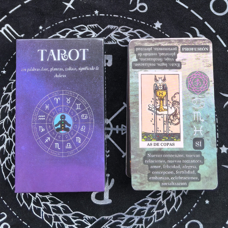 Tarot karte – španjolsko izdanje, karte za društvenu igru, papir, kutija, uzrast 15–60 godina