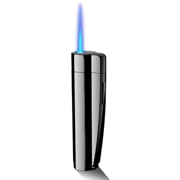 Zapaljka s izravnim paljenjem i otporna na vjetar sigurnosnim ventilem, na butan, graviranje po želji i logo, moderni minimalistički dizajn