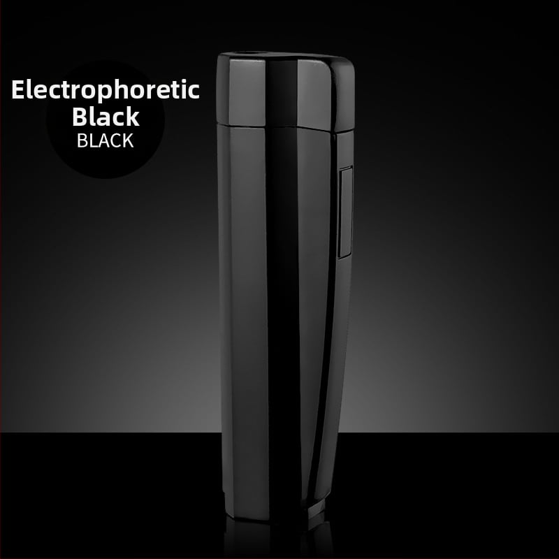 Zapaljka s izravnim paljenjem i otporna na vjetar sigurnosnim ventilem, na butan, graviranje po želji i logo, moderni minimalistički dizajn