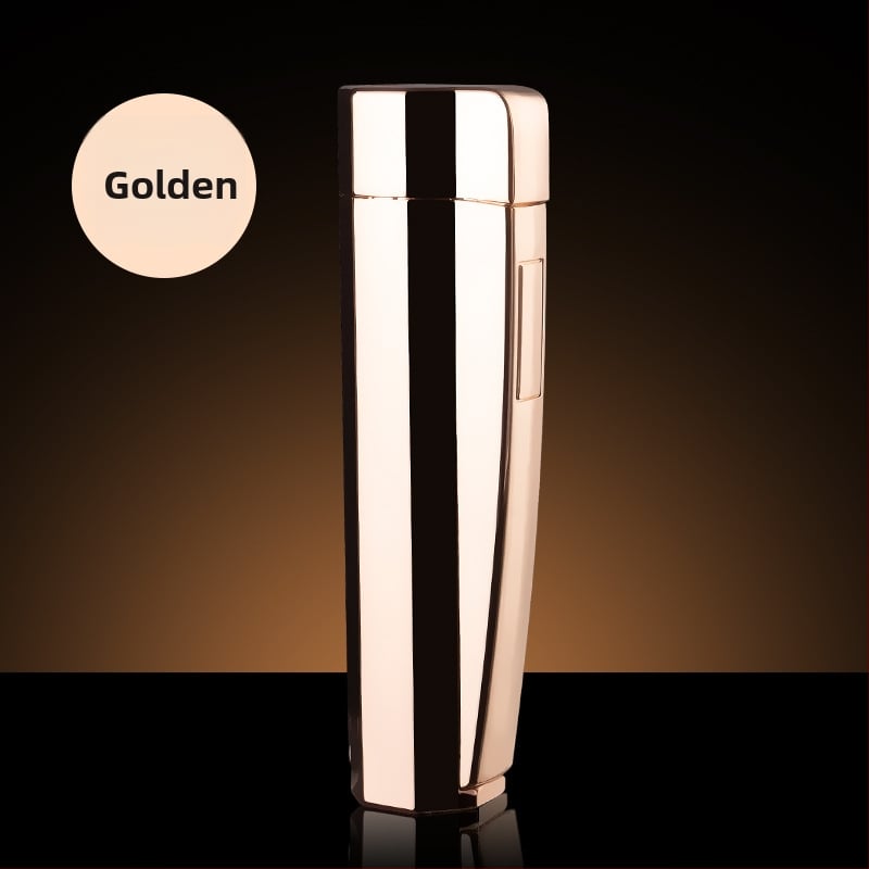 Zapaljka s izravnim paljenjem i otporna na vjetar sigurnosnim ventilem, na butan, graviranje po želji i logo, moderni minimalistički dizajn