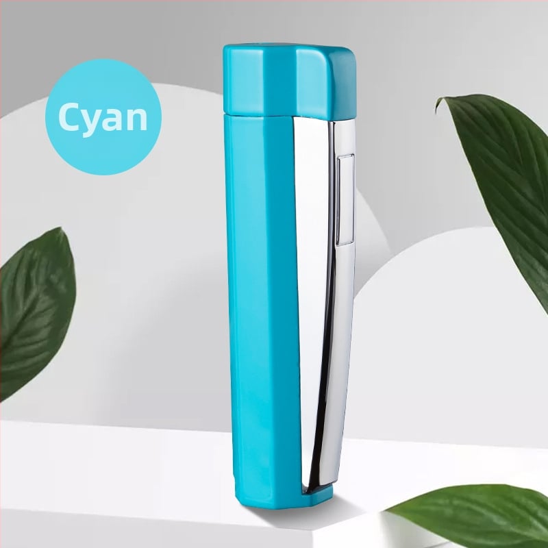 Zapaljka s izravnim paljenjem i otporna na vjetar sigurnosnim ventilem, na butan, graviranje po želji i logo, moderni minimalistički dizajn