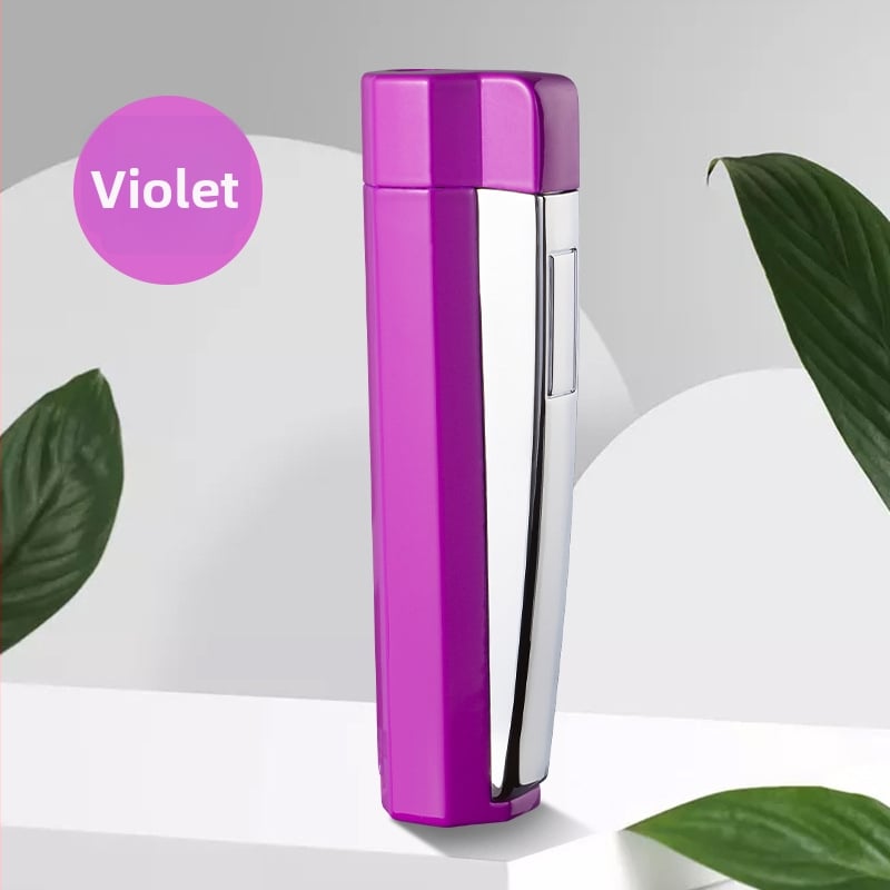 Zapaljka s izravnim paljenjem i otporna na vjetar sigurnosnim ventilem, na butan, graviranje po želji i logo, moderni minimalistički dizajn