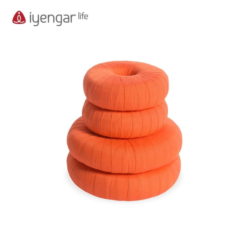 Prsten za joga prostirku i Iyengar jastuk, 100% pamuk, ručna izrada, debljina 3 cm, geometrijski uzorak