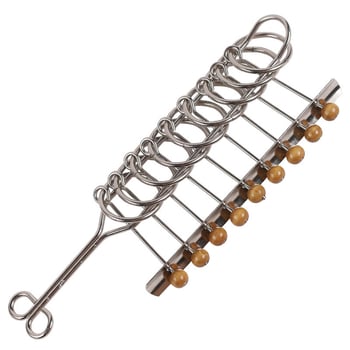 Kilenc láncos záras logikai puzzle, ötvözet, DIY, 8 db, 7–14 éveseknek