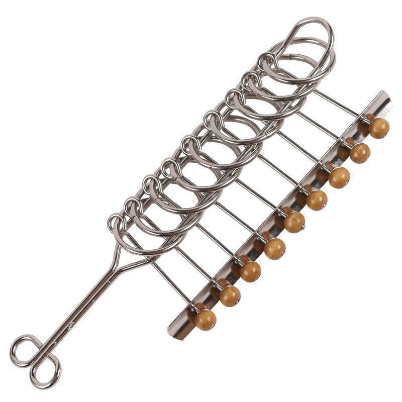 Kilenc láncos záras logikai puzzle, ötvözet, DIY, 8 db, 7–14 éveseknek