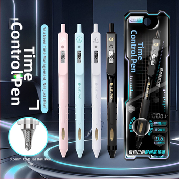 Στυλό γέλης με χρονόμετρο για εξετάσεις, αναδιπλούμενος μηχανισμός, πλαστικό σώμα και άκρη, κλείσιμο με πάτημα