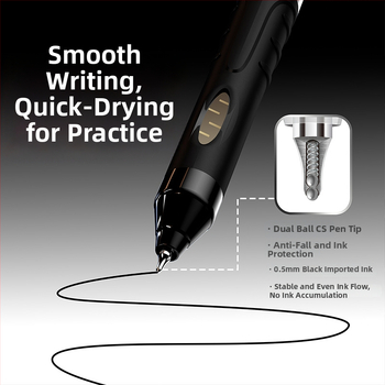 Στυλό γέλης με χρονόμετρο για εξετάσεις, αναδιπλούμενος μηχανισμός, πλαστικό σώμα και άκρη, κλείσιμο με πάτημα