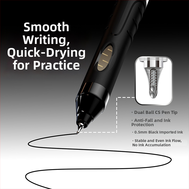 Στυλό γέλης με χρονόμετρο για εξετάσεις, αναδιπλούμενος μηχανισμός, πλαστικό σώμα και άκρη, κλείσιμο με πάτημα