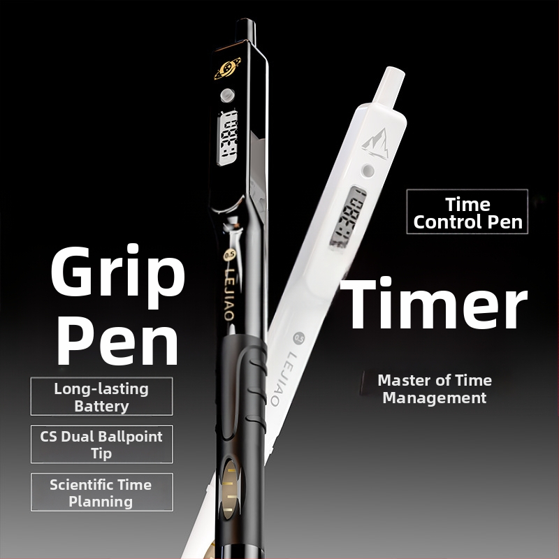 Στυλό γέλης με χρονόμετρο για εξετάσεις, αναδιπλούμενος μηχανισμός, πλαστικό σώμα και άκρη, κλείσιμο με πάτημα