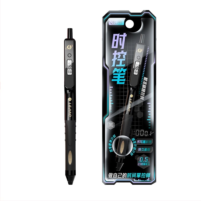 Στυλό γέλης με χρονόμετρο για εξετάσεις, αναδιπλούμενος μηχανισμός, πλαστικό σώμα και άκρη, κλείσιμο με πάτημα