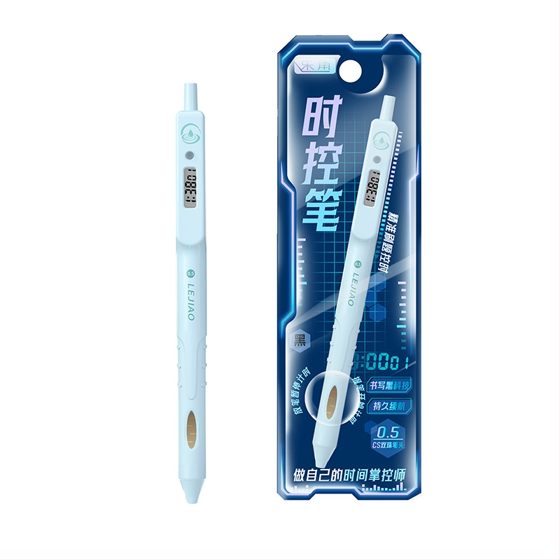 Στυλό γέλης με χρονόμετρο για εξετάσεις, αναδιπλούμενος μηχανισμός, πλαστικό σώμα και άκρη, κλείσιμο με πάτημα