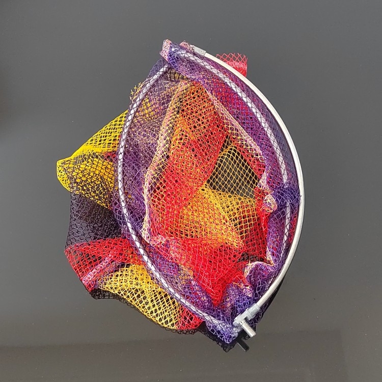 Sklopiva glava ribarske mreže s gumom, promjera 35–50 cm.