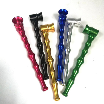 Metalna lula za pušenje od aluminija – prijenosni dizajn s bambus spojem, Curiosity hardware marka, porijeklo: Wenzhou, Zhejiang