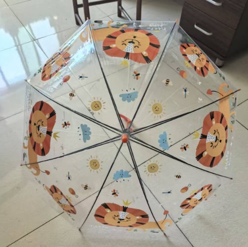 Παιδική Ομπρέλα Κινούμένων Σχεδίων — Αυτόματο Άνοιγμα, 6 Μεταλλικές Ακτίνες, Πολυεστερικό 170T, Λαβή EVA, Ευθύς Στύλος, Διπλής Χρήσης για Ήλιο και Βροχή