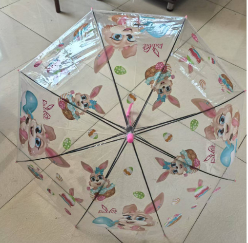 Παιδική Ομπρέλα Κινούμένων Σχεδίων — Αυτόματο Άνοιγμα, 6 Μεταλλικές Ακτίνες, Πολυεστερικό 170T, Λαβή EVA, Ευθύς Στύλος, Διπλής Χρήσης για Ήλιο και Βροχή