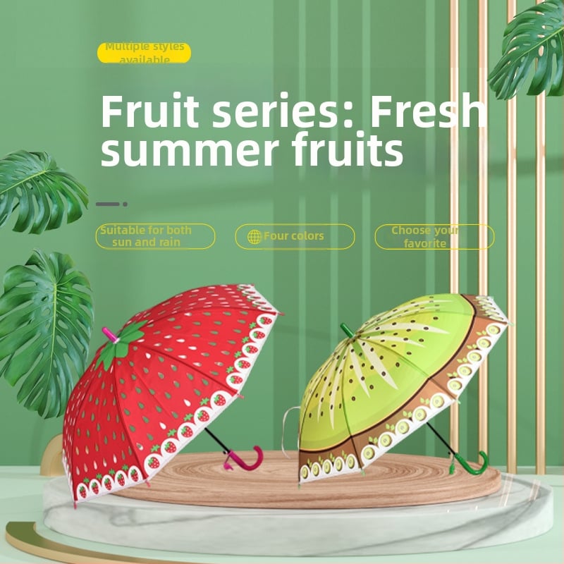 Παιδική Ομπρέλα Κινούμένων Σχεδίων — Αυτόματο Άνοιγμα, 6 Μεταλλικές Ακτίνες, Πολυεστερικό 170T, Λαβή EVA, Ευθύς Στύλος, Διπλής Χρήσης για Ήλιο και Βροχή