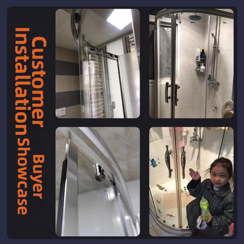 Sada hardvéru pre posuvné dvere do sprchy — oblúková trať, 304 nerezová oceľ, presné liatie, moderný štýl