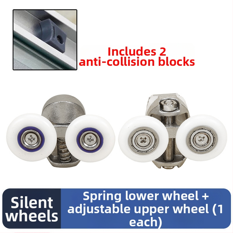 Sada hardvéru pre posuvné dvere do sprchy — oblúková trať, 304 nerezová oceľ, presné liatie, moderný štýl