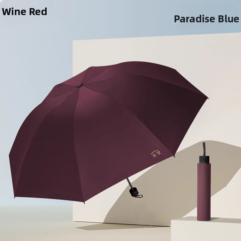 Paradise Διαφημιστική ομπρέλα για βροχή ή ήλιο, 8 ατσάλινα μπράτσα, πολυεστερικό ύφασμα, λαβή από πλαστικό, χειροκίνητο άνοιγμα-κλείσιμο, δυνατότητα εκτύπωσης λογότυπου