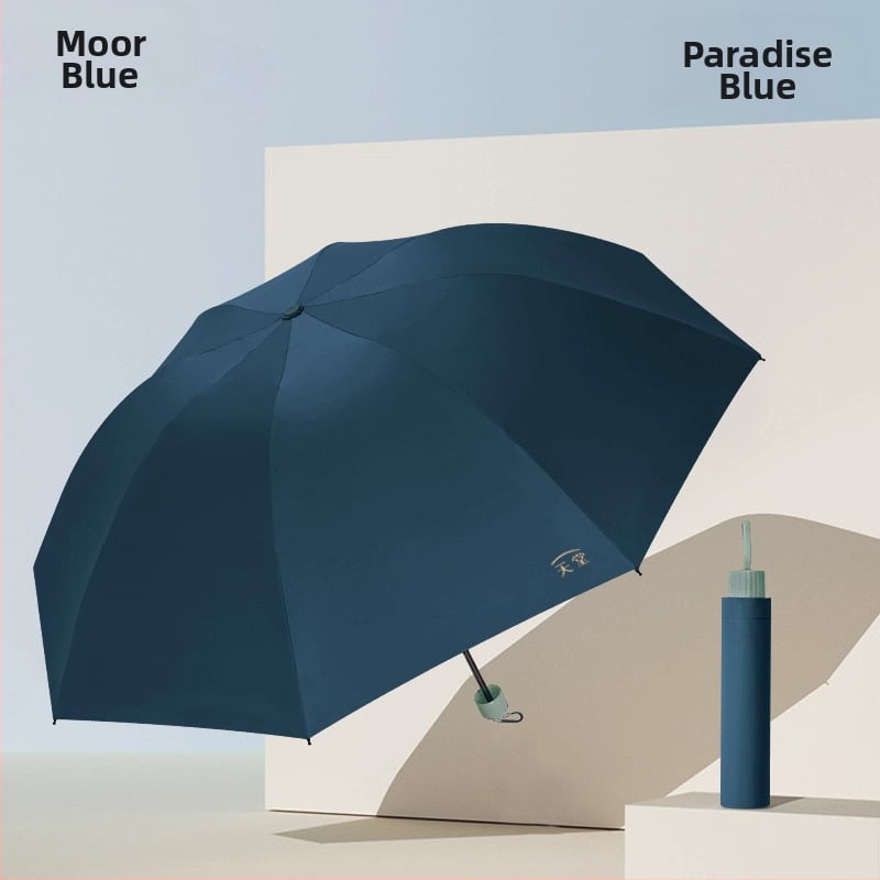 Paradise Διαφημιστική ομπρέλα για βροχή ή ήλιο, 8 ατσάλινα μπράτσα, πολυεστερικό ύφασμα, λαβή από πλαστικό, χειροκίνητο άνοιγμα-κλείσιμο, δυνατότητα εκτύπωσης λογότυπου