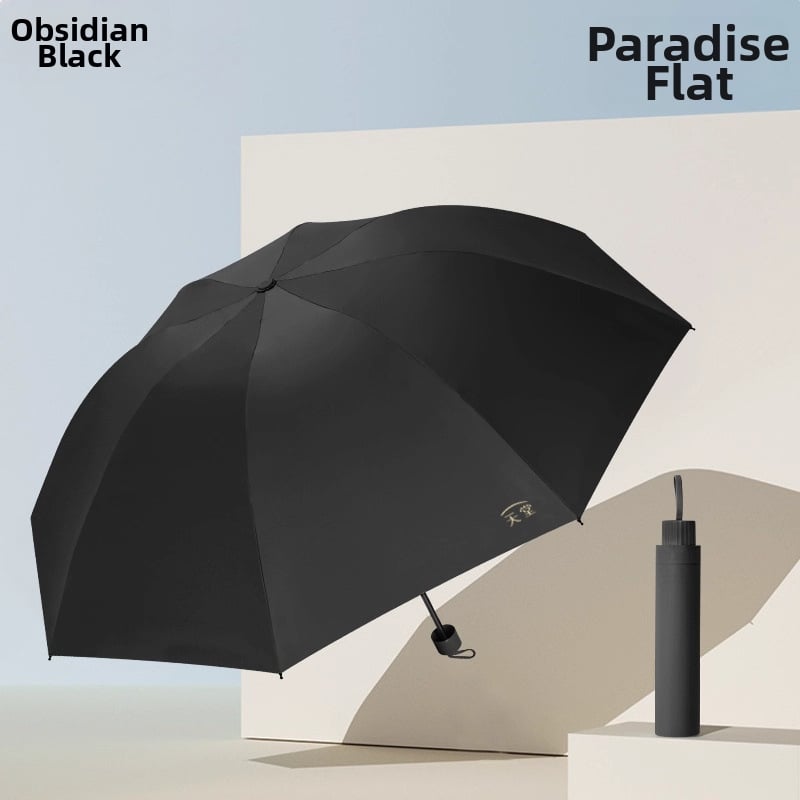 Paradise Διαφημιστική ομπρέλα για βροχή ή ήλιο, 8 ατσάλινα μπράτσα, πολυεστερικό ύφασμα, λαβή από πλαστικό, χειροκίνητο άνοιγμα-κλείσιμο, δυνατότητα εκτύπωσης λογότυπου