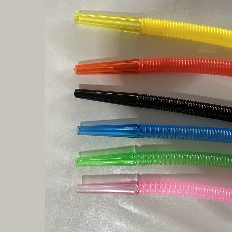 Plastični bong s dugom ručkom od legure i jednobojnim pamukom omotačem