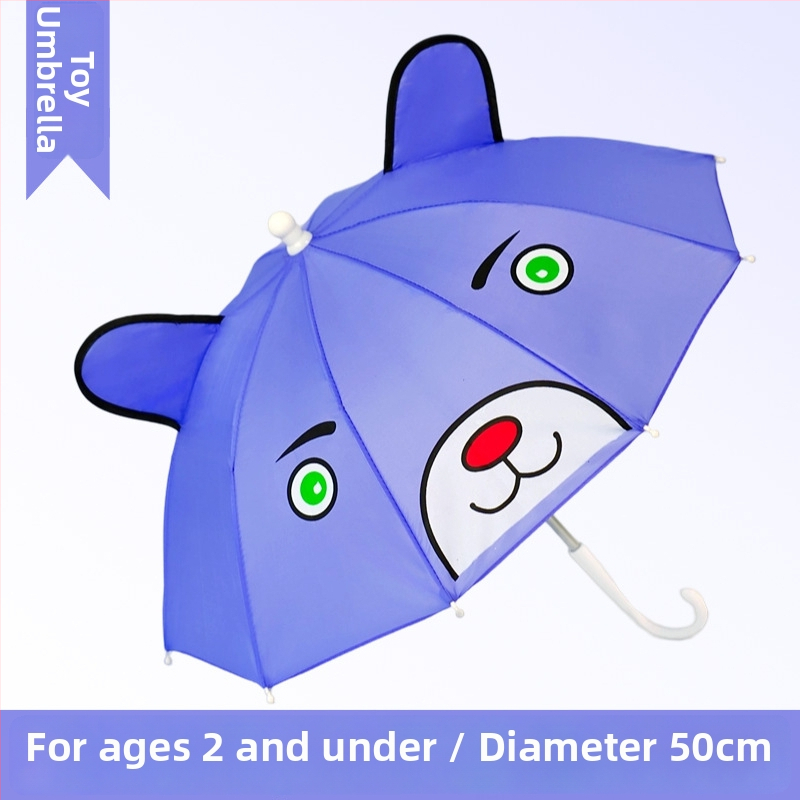 Παιδική ομπρέλα με σχέδιο καρτούν, αυτόματη λειτουργία ανοίγματος, σκελετός από σίδηρο με 10 ραβδές, καπάκι από πολυεστερικό ύφασμα 180T, πλαστική λαβή