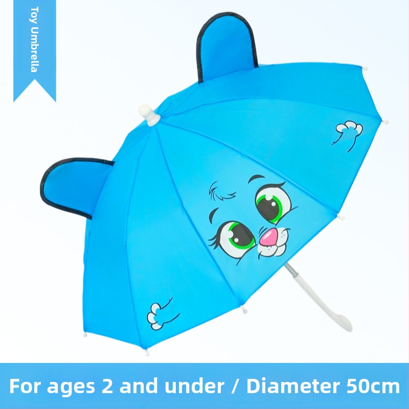 Παιδική ομπρέλα με σχέδιο καρτούν, αυτόματη λειτουργία ανοίγματος, σκελετός από σίδηρο με 10 ραβδές, καπάκι από πολυεστερικό ύφασμα 180T, πλαστική λαβή