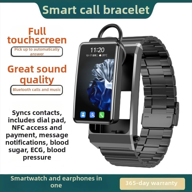 Έξυπνο βραχιόλι K88 με NFC και κλήσεις Bluetooth — Παρακολούθηση Υγείας (HR, αρτηριακή πίεση, SpO2), Мαγνητική Φόρτιση, Καθημερινή Αδιάβροχη Κατασκευή