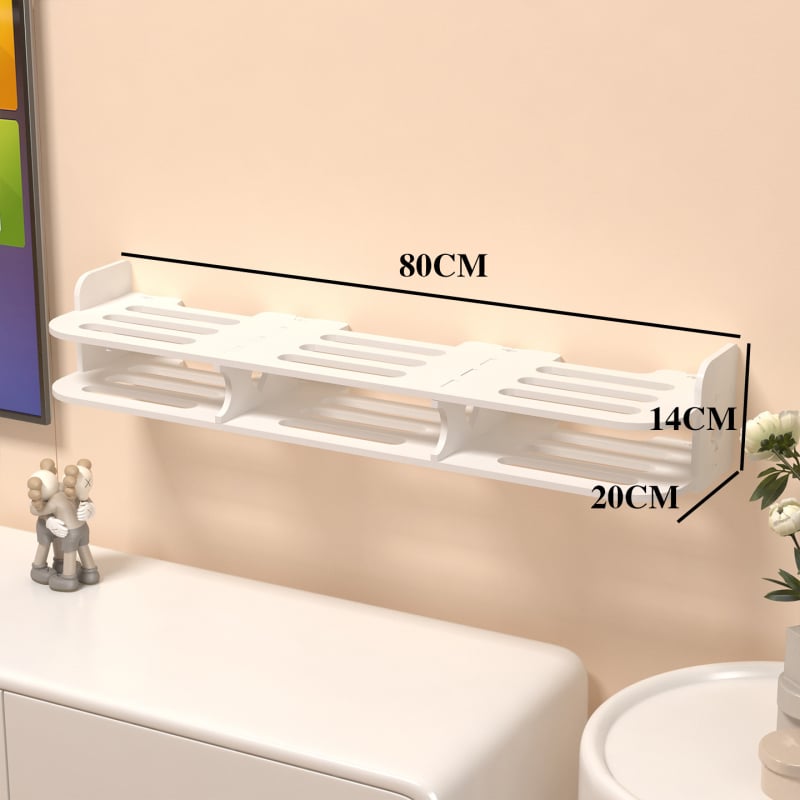 Raft montat pe perete pentru router și stocare WiFi, poliță cu 2 etaje pentru set-top box