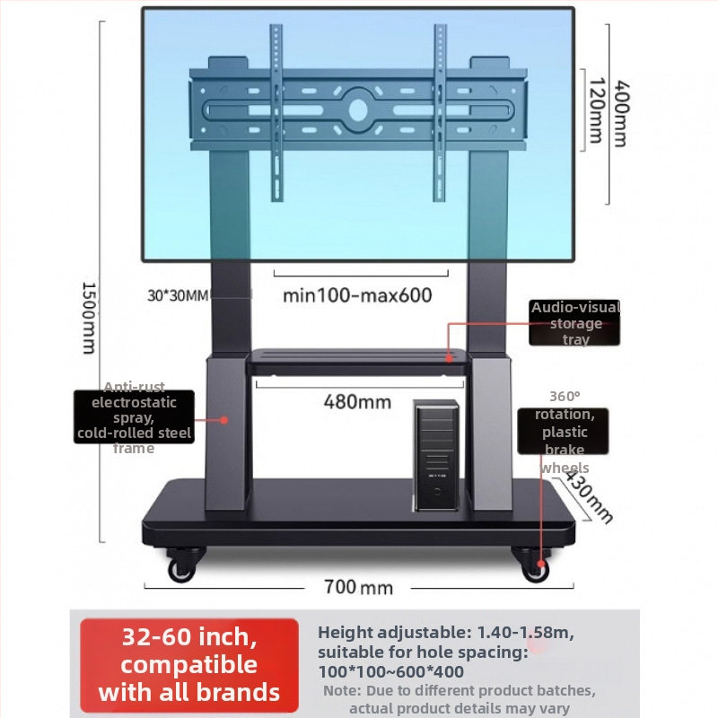 Televíziós padlóra álló állvány görgőkkel – erősített, All-in-One oktatási konferenciákhoz (Márka: ffy; Modell: 1; Termékkód: Bfkddz8k; Kategória: TV kiegészítők)