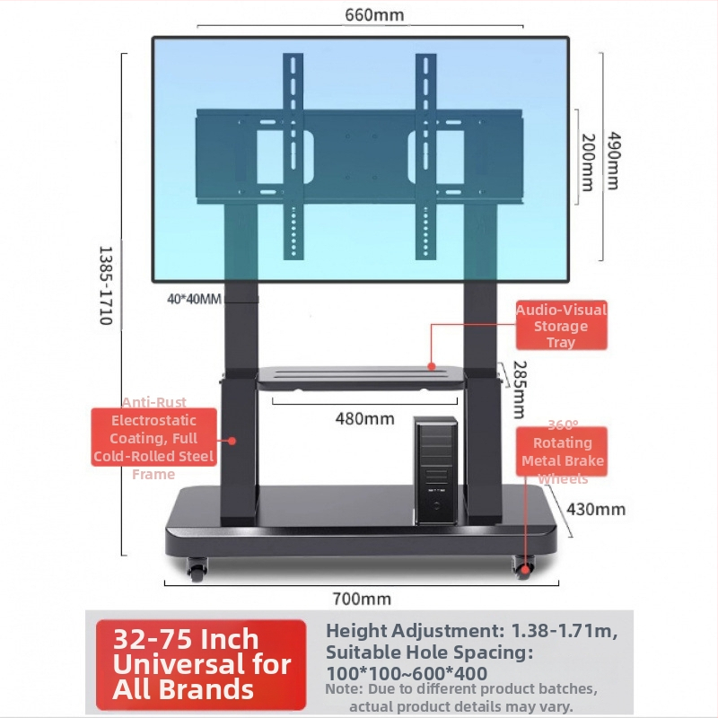 Televíziós padlóra álló állvány görgőkkel – erősített, All-in-One oktatási konferenciákhoz (Márka: ffy; Modell: 1; Termékkód: Bfkddz8k; Kategória: TV kiegészítők)
